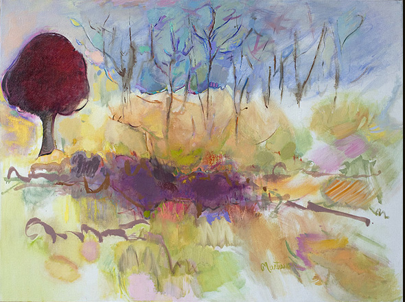 Red Beech Painting &copy; Paula Martesian