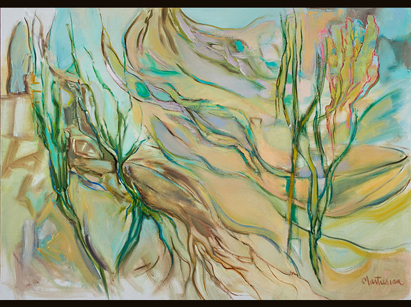 High Tide Painting &copy; Paula Martesian