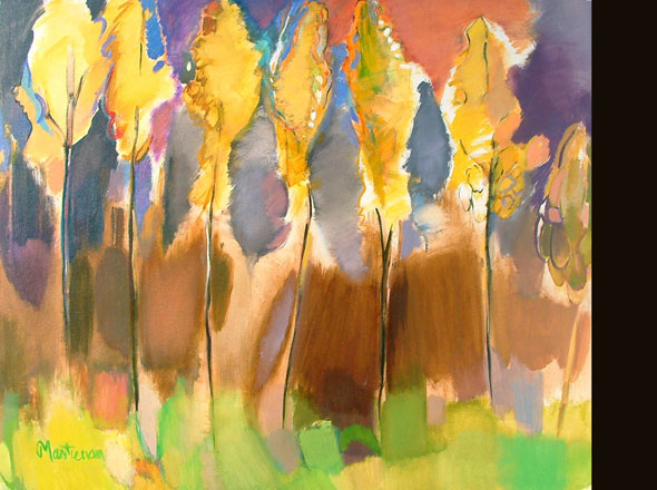 Maine Woods Painting &copy; Paula Martesian