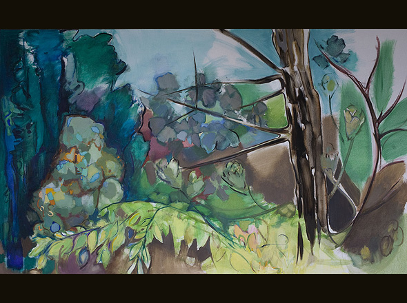 Summer Garden Painting &copy; Paula Martesian